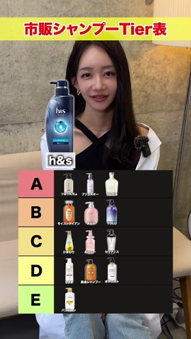 市販シャンプーの髪質改善Tier表