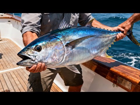 Watching a Tuna Expert Cut Giant Fresh Fish Perfectly 🐟🔥