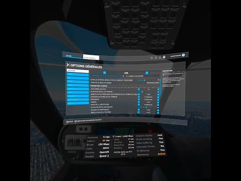 MSFS 2020 VR Mes réglages Virtual Desktop Oculus Quest 2 PCVR VF