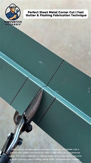 Perfect Sheet Metal Corner Cut | Fast Gutter & Flashing Fabrication Technique