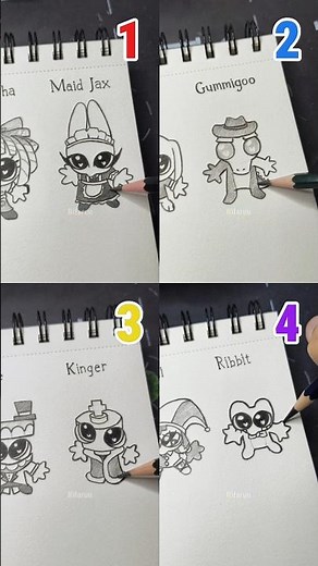 Drawing compilation cute Jax, Pomni and Friends #drawing #tutorial #theamazingdigitalcircus #fyp