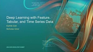 Deep Learning with Feature, Tabular, and Time Series Data