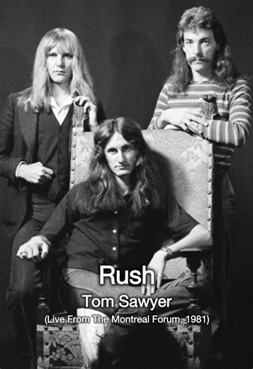 Rush – Tom Sawyer (Montreal, 1981) The 1981 live performance of “Tom Sawyer” in Montreal is one of the most legendary moments in Rush’s live history. Recorded during the tour supporting the album Moving Pictures, the performance captured the band in their hometown at the peak of their creative and technical power. Originally released in 1981, “Tom Sawyer” quickly became Rush’s most famous song and a defining track in progressive rock history. The lyrics portray an independent and modern characte