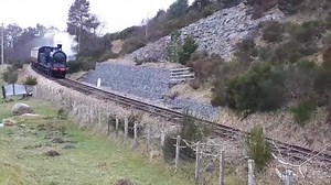 0n 7th April 2019 here's our Sunday Dining Train rolling down into Broomhill Station behind the iconic Caledonian Railway steam locomotive No.828. The passengers are enjoying one of Chef John Clarke's magnificent lunches. Everything is prepared and cooked onboard the train. If you haven't already tried one of our lunches please check our website at www.strathspeyrailway.co.uk (video courtesy of Derek McGinn) | Strathspey Steam Railway
