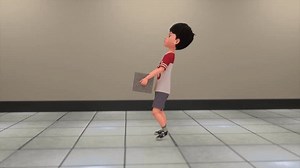 Lifting high Weight object with hand 3d rendered video clip