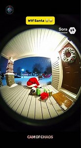 “Door Cam Catches Santa Falling—Hilarious Moment! 😂 #funnyshorts