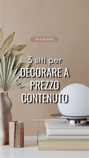 3 SITI PER DECORARE CASA ON A BUDGET💸 Prezzi accessibili e pezzi che funzionano davvero in casa 🏠 Nel video trovi: - JYSK - LEFTIES - NEXT UK Tip💡: valuta sempre materiali e recensioni reali. Il risparmio è smart solo se dura. 📌SALVA questo video per quando dovrai decorare casa! 👩🏽‍💻Sono Sara, interior designer e creator di @espresso.interior, qui trovi ogni giorno idee facili, hacks di design e consigli pratici per rendere la tua casa più accogliente, senza ristrutturare. 📤Vuoi maggiori