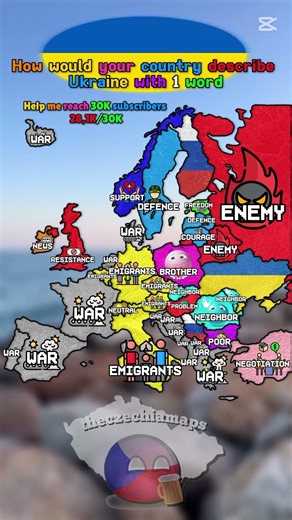 How would your country describe Ukraine with 1 Word #europe #geoportal #mapping #mapguide #map