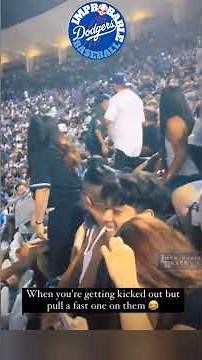 BRILLIANT 😂🤙 Kicked out of Dodger Stadium? NOPE Dodgers fan pulls a fast one on Security #viral #mlb