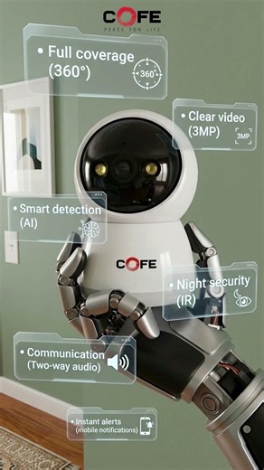 🤖 Met the COFE Robot Camera—where advanced AI meets ultimate peace of mind.#cctv #camera