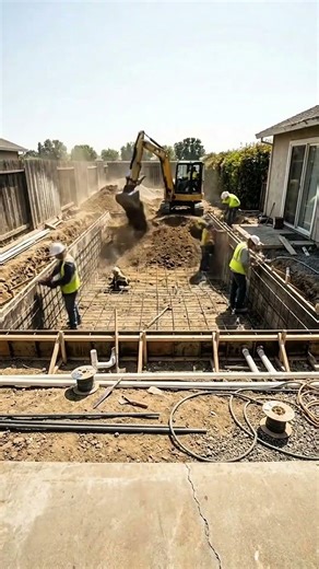 👷Amazing pool construction 🚧