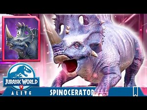 NEW LEGENDARY HYBRID SPINOCERATOPS UNLOCKED!!! (JURASSIC WORLD ALIVE)