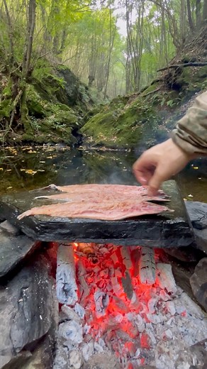 12M views · 267K reactions | Fish Filet in the Forest 襤 #fish #fishing #filet #cooking #recipe #asmr | The Nikos Knife | Facebook