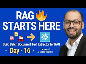 Batch Document Text Extractor for RAG 🔥| Day 16 of 30 Days of AI Coding Challenge
