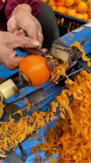 This machine is amazing at peeling oranges!