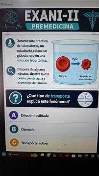 EXANI-II Pre-Medicine 🧬| Osmosis and Cell Membrane⚡ - Simulator