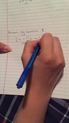 Balancing nuclear equation