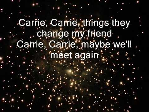 Carrie - Europe. ( Lyrics on screen )
