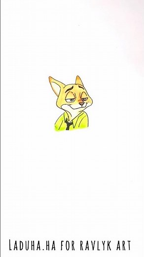 🦊🔥 Create Nick Wilde from Zootopia ▶️ Disney Drawing🎨 #shorts #drawing #RavlykArt