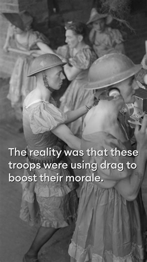 Did WW2 soldiers fight in drag? #drag #ww2 #history #britisharmy #royalartillery #military #militarytiktok