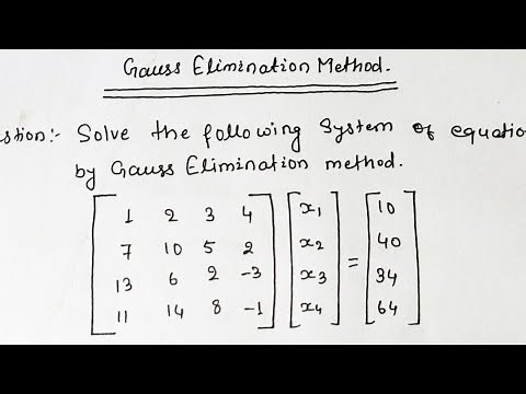gauss elimination method || gauss elimination method solved problems || SNME MATH.