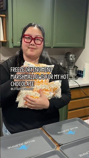 Freeze drying mini marshmallows for hot chocolate | First time trying it #littlecitysteader