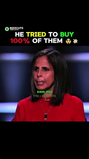 Shark tries to buy 100% of their company ⁉️ (Watch the ending) 📉 #sharktank #shorts