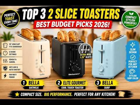Best 2 Slice Toasters 2026 | BELLA Slim Toaster vs Elite Gourmet Toaster Review (Top Budget Picks!)