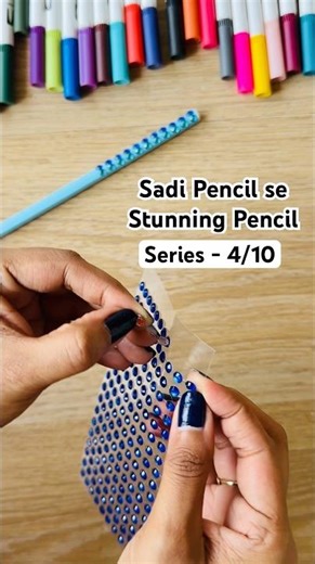 DIY Pencil Makeover-4/10😱 #crafteraditi #handmade #backtoschool #shorts #craftseries ‪@CrafterAditi‬