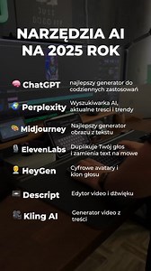 100K views · 390 reactions | Oto najlepsze narzędzia AI na 2025 rok, które musisz znać! #aplikacje #ai #technology #sztucznainteligencja #grafika #automatyzacja | Patryk Nowak · Technologia · AI · Sztuczna Inteligencja | Facebook