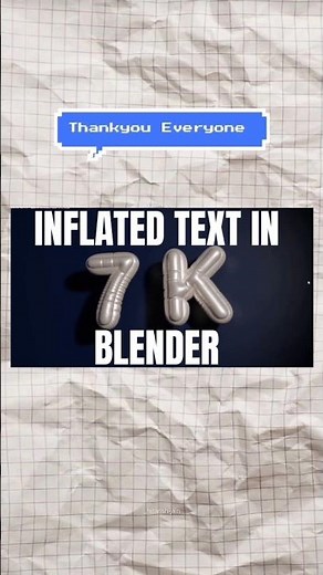 Balloon text in blender🔥#shorts#tutorial#blender#3d#balloon#inflated#text#digitalart#grateful#