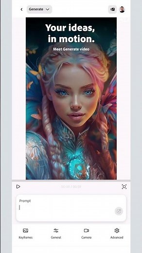 🔥Turn your Photoshop Composite into video with the Adobe Firefly mobile app
