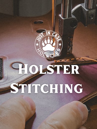 Bright Orange Thread Holster: Handcrafted Leather Goods