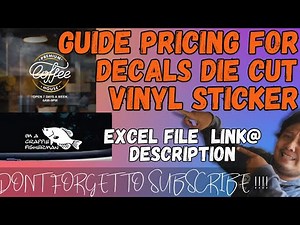PRICING GUIDE FOR DECALS CUT OUT DESIGN STICKERS ONE COLOR ONLY | PRINTING BUSINESS GUIDE