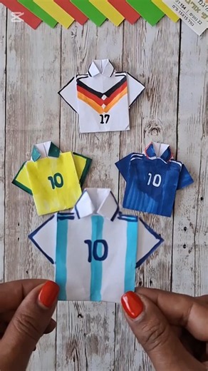 ⚽️🏆 Which team are you folding today? It’s easy and it’s fun! #WorldCup #diy #origami #craftsfork...