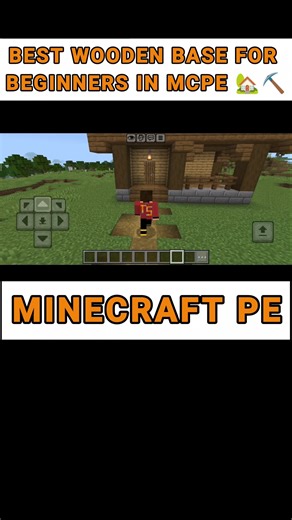 BEST WOODEN BASE FOR BEGINNERS IN MCPE 🏡⛏️#minecraft #minecraftpe #gaming #shorts