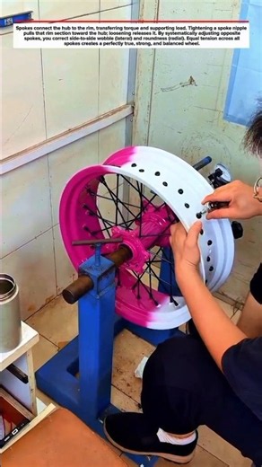 Motorcycle Wheel Building — Lacing & Truing Custom Pink Rim!