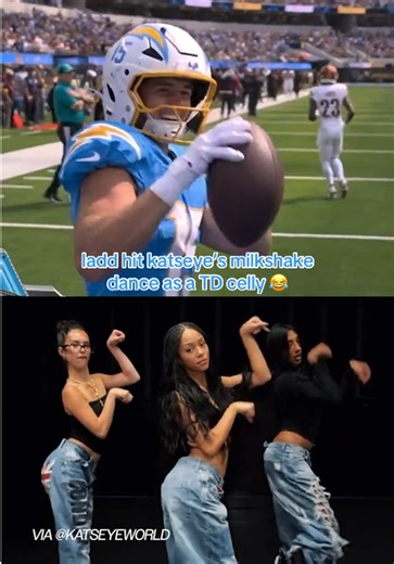 Ladd McConkey's Epic Milkshake Dance Celly