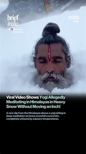 Viral Video Shows Yogi Allegedly Meditating in Himalayas in Heavy Snow Without Moving an Inch.