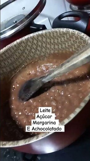 LEITE, AÇÚCAR, MARGARINA e ACHOCOLATADO! O falso Brigadeiro #docinho #receitas #shorts #shortvideo