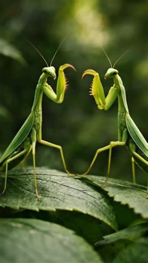 Praying Mantis Duel — An Uppercut Ends the Fight #ai동물영상 #동물쇼츠