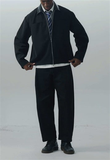 Explore Our Barrel Sleeve Blouson Jacket and Double Pleated Pants