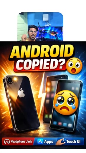 Tech Fish on Instagram: "Apple vs Android ki debate kabhi khatam nahi hoti 🍎🤖 Lekin sach ye hai — kuch features pehle Apple ne start kiye… aur baad mein poori Android industry ne follow kiya 😳 🎧 Headphone Jack 📱 App Store System 🤏 Multi-Touch Gestures Ab batao 👇 TEAM APPLE ya TEAM ANDROID? Comments mein war shuru karo 🔥💬 #apple #google #AppleVsAndroid #AndroidCopiedApple #TechReels"