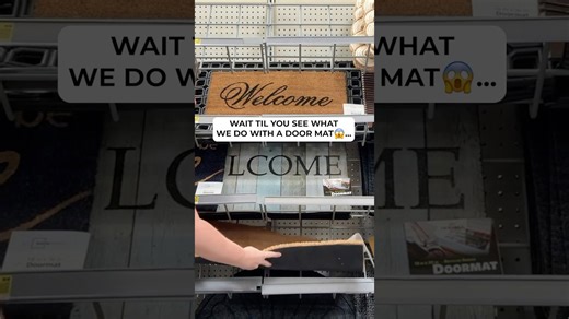 Grab a Walmart door mat for this brilliant porch idea!