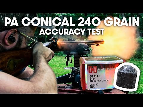How accurate are Hornady PA Conicals In the wrong barrel? | Hawken Muzzleloader Accuracy Test