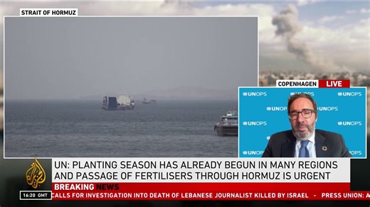 “The impact is massive & devastating”@UNOPS_Chief & head of the @UN Task Force on the Strait of Hormuz told @AJEnglish that if farmers don’t get the fertilizer they need, 45 million more people risk being forced into food insecurity.Hunger. Starvation. Impacts that are wide & will last.Watch the full interview 👉