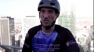 35K views · 310 reactions | French mountain-bike champion Aurelien Fontenoy successfully climbed up a 140-meter-tall office building in Paris on his bike | Reuters | Facebook