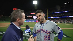 J.D. Martinez catches up with Steve Gelbs after the Mets' 6-2 win over the Phillies! | SNY
