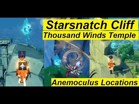 How to get to Starsnatch Cliff and Thousand Winds Temple Anemoculus Locations Genshin Impact