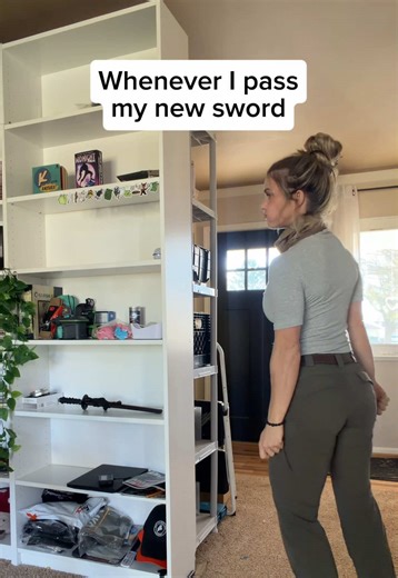 Channeling all of the sword skills I don’t have.